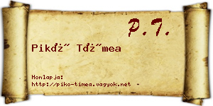 Pikó Tímea névjegykártya